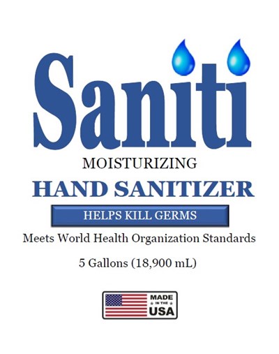 Saniti (5 Gallon Label Front)